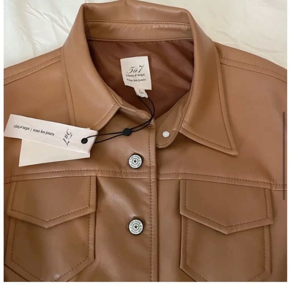 Cinq a Sept Faux Leather Jacket - Picture 3 of 6
